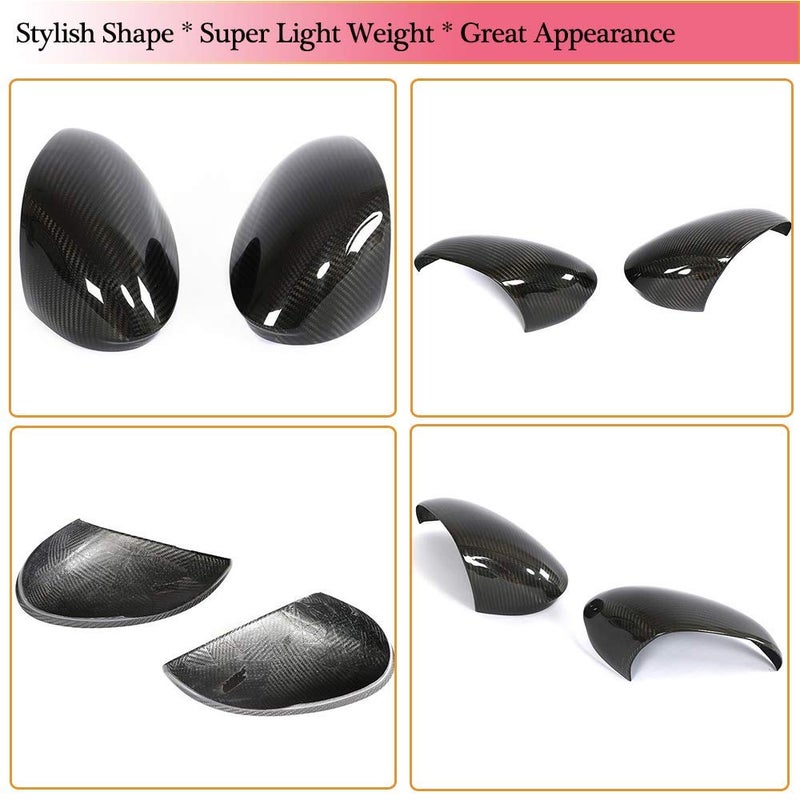MCARCAR KIT Carbon Fiber Mirror Cover Caps Fit for Alfa Romeo Giulia Sedan 2015-2020 Add-on Factory Outlet CF Side Rearview Mirror Caps Car Exterior Outside Shell - Image 5